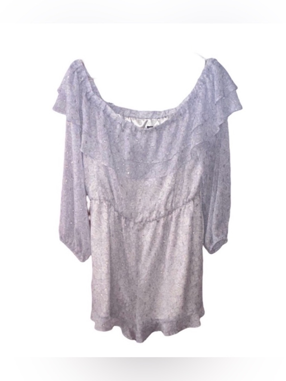Express Off‑Shoulder Romper with Ruffles – XL - Picture 3 of 9
